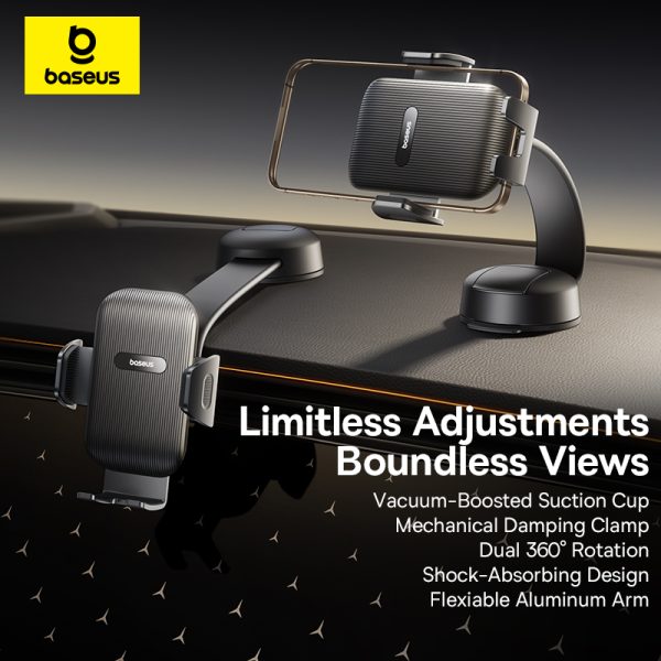 Baseus Car Holder For Mobile PrimeTrip C03 Air Clamping Suction Cup Version Cosmic Black  C0013C01