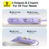 Baseus Power Bank QPow 3 45W EnerFill FC31  Built-in Type-c & Lightning Cable 20000mAh For Iphone X to 17 Series Macbook Pixel S25 Ultra  Purple  E0028D02 - Image 4