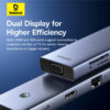 Baseus Hub 10 in 1 UltraJoy Series 1x HDMI 4K60Hz VGA 3xUSB3.0 PD RJ45 SD TF 3.5mm B0005280C811-00 - Image 7
